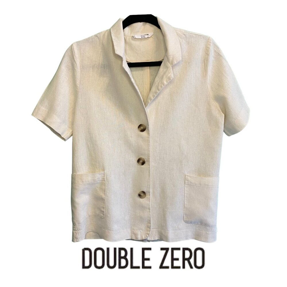 Double Zero Linen-Blend Button Front Shirt – Size S